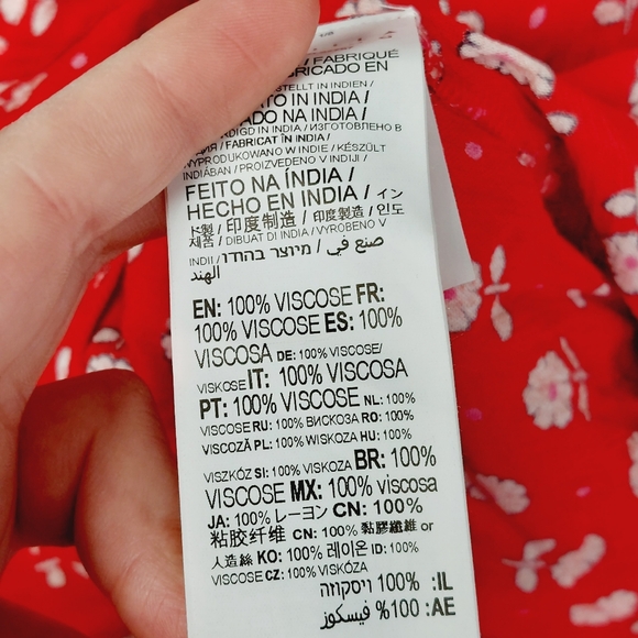 New Billabong Time After Time Red Floral Flutter Sleeve Ruffle Maxi Dress P6575 - Picture 8 of 10